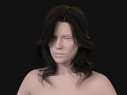 26Woman Long Kare2 3D Model
