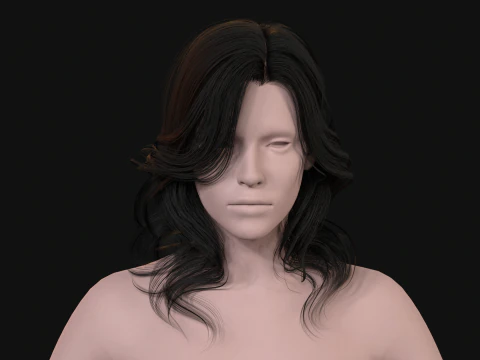 26Woman Long Kare2 3D Model