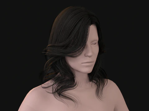 26Woman Long Kare2 3D Model