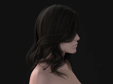 26Woman Long Kare2 3D Model