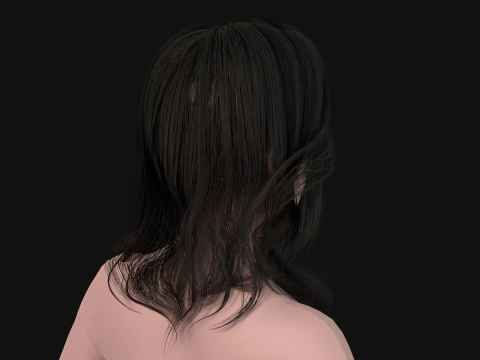 26Woman Long Kare2 3D Model