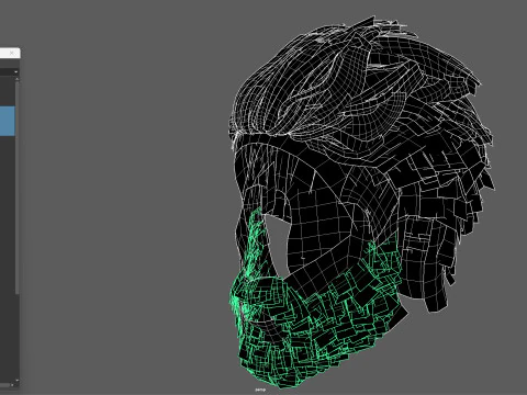 27 Pirate Hair Beard 3D Model