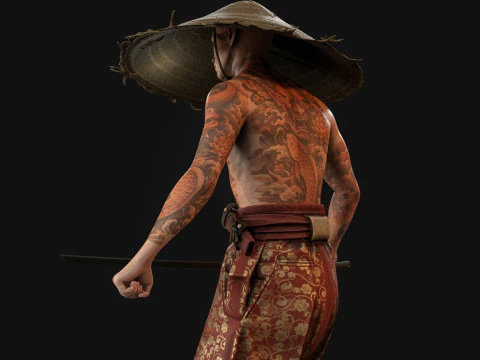 Young Samurai 3D Model
