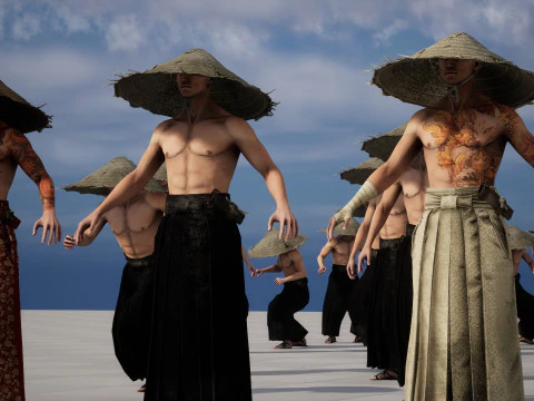 Young Samurai 3D Model