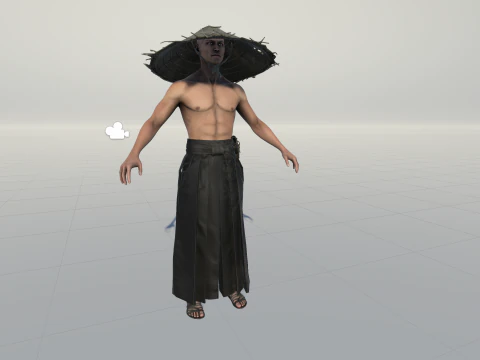 Young Samurai 3D Model