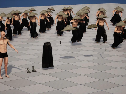 Young Samurai 3D Model