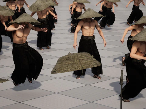 Young Samurai 3D Model