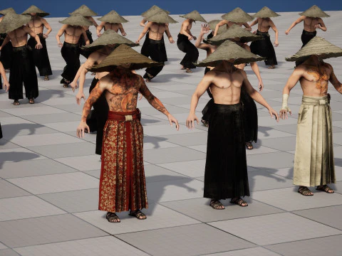 Young Samurai 3D Model
