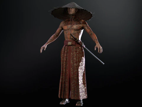 Young Samurai 3D Model