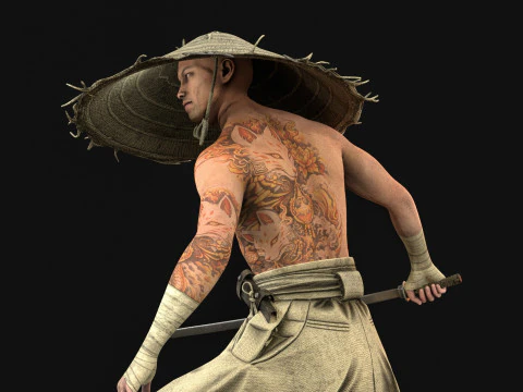 Young Samurai 3D Model