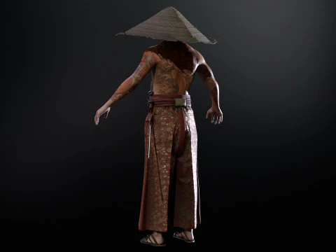 Young Samurai 3D Model