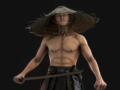 Young Samurai 3D Model
