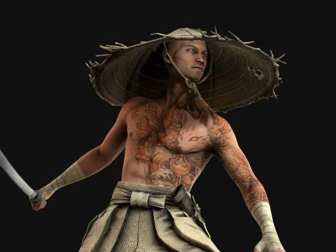 Young Samurai 3D Model
