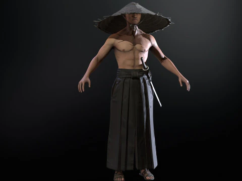 Young Samurai 3D Model