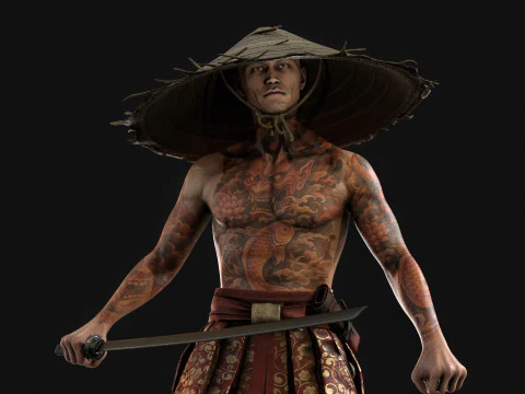Young Samurai 3D Model