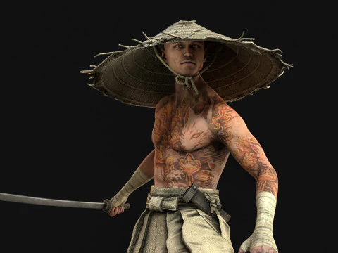 Young Samurai 3D Model