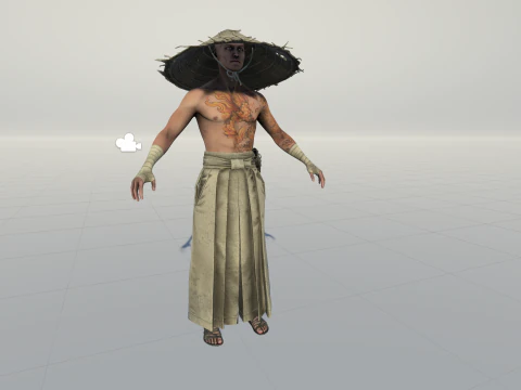 Young Samurai 3D Model