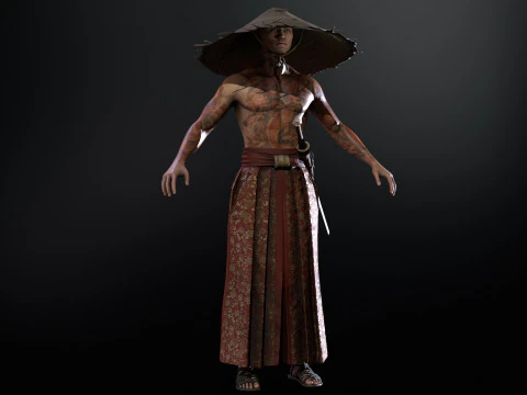Young Samurai 3D Model