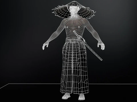 Young Samurai 3D Model