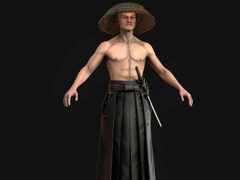 Young Samurai 3D Model