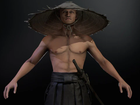 Young Samurai 3D Model