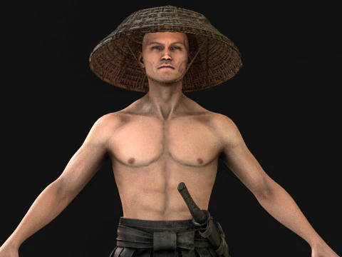 Young Samurai 3D Model