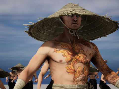 Young Samurai 3D Model