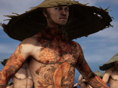 Young Samurai 3D Model