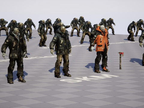 Il colosso zombi invernale 2 Modello 3D