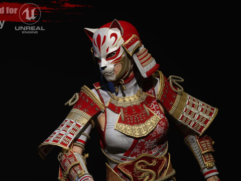 武士少女3 3D 模型