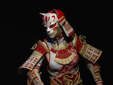 Ragazza samurai3 Modello 3D