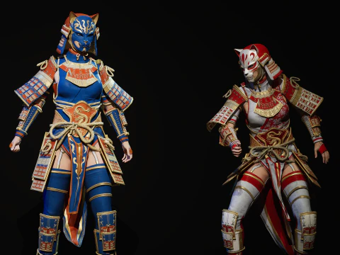 Ragazza samurai3 Modello 3D