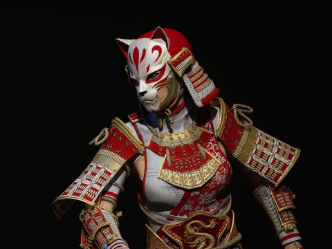 武士少女3 3D 模型