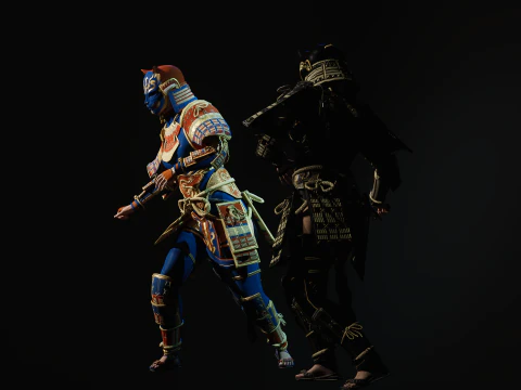 Ragazza samurai3 Modello 3D