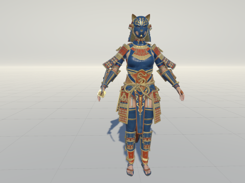 武士少女3 3D 模型