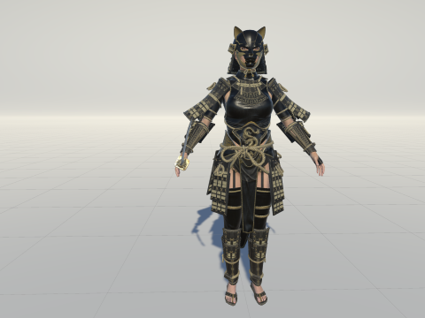 武士少女3 3D 模型