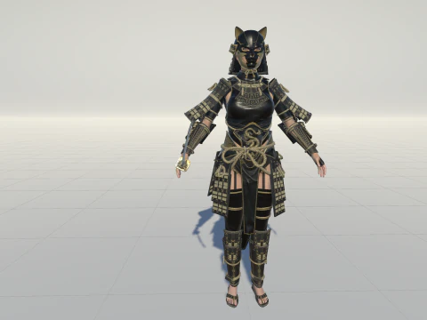 Ragazza samurai3 Modello 3D