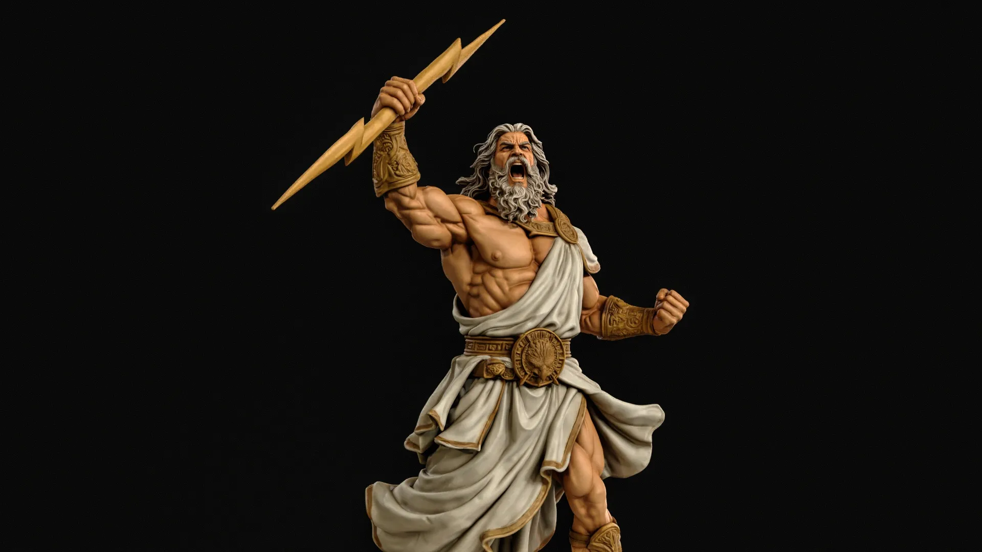 Zeus 3D Print Ready 3D Print Model .c4d .max .obj .3ds .fbx .stl .blend 