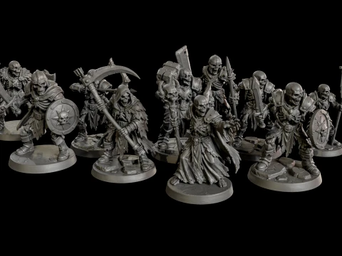 Dark Fantasy Miniatures Pack2 3D Print Ready 3D Print Model