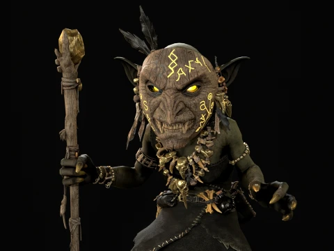 Goblin Şaman İki 3D Model