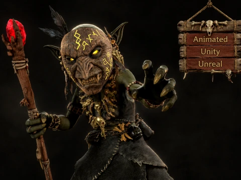 Goblin Shaman Two 3D Model