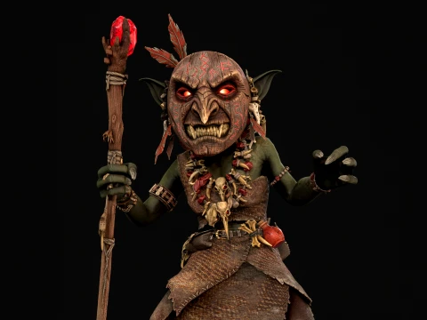 Goblin Shaman Two 3D Model