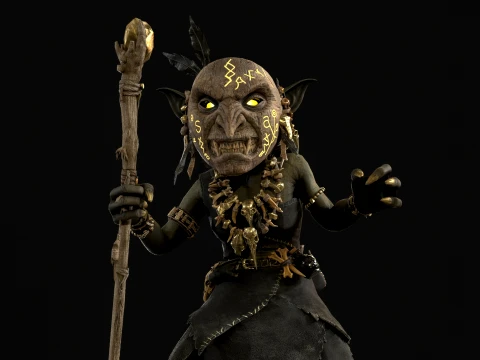 Goblin Shaman Two 3D Model