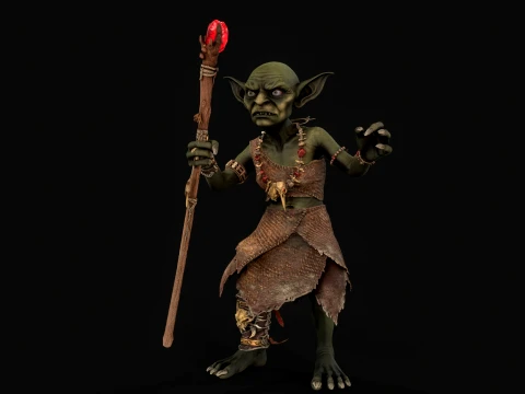 Goblin Shaman Two 3D Model