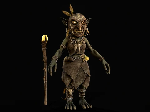 Goblin Shaman Two 3D Model
