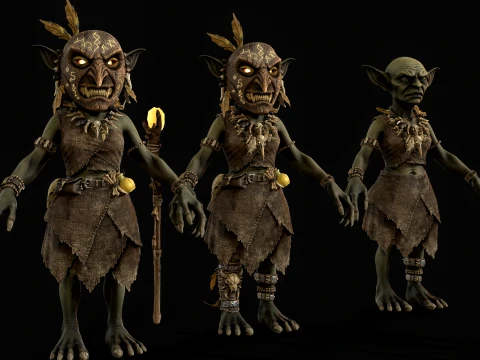 Goblin Shaman Two 3D Model