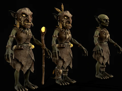 Goblin Shaman Two 3D Model