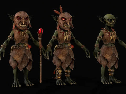 Goblin Shaman Two 3D Model