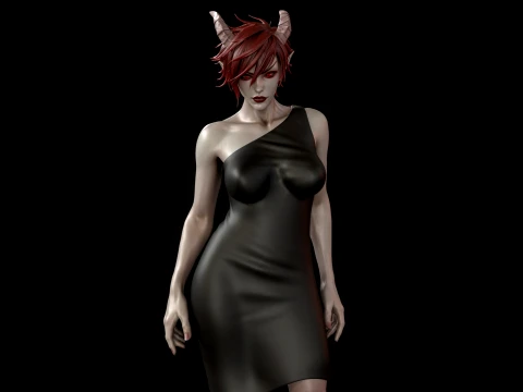Succubus 3D Print Ready Figurine 3D Print Model