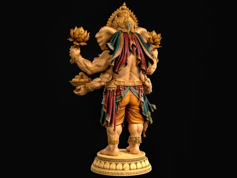 Ganesha 3D Print Ready 3D Print Model